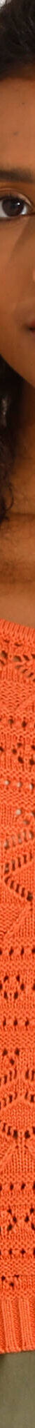 Pull col carré uni, maille ajourée (mandarine) Pull col carré uni, maille ajourée (mandarine)